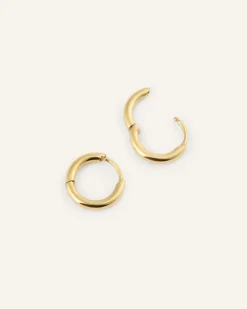 Slim Mini Hoops Örhängen Guld><noscript><img width=