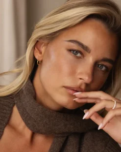 Slim Small Hoops Örhängen Guld>Mockberg Clearance
