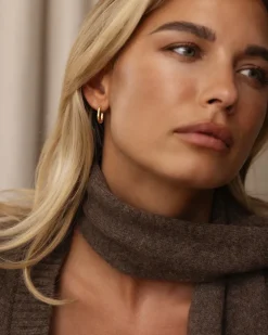 Slim Small U-Hoops Örhängen Guld>Mockberg Sale