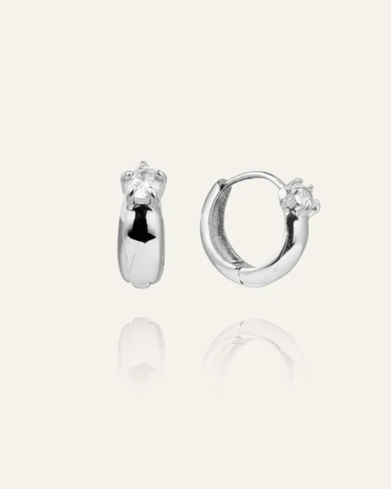 Soleil Hoops Örhängen Silver>Mockberg Sale