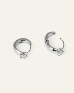 Soleil Hoops Örhängen Silver><noscript><img width=