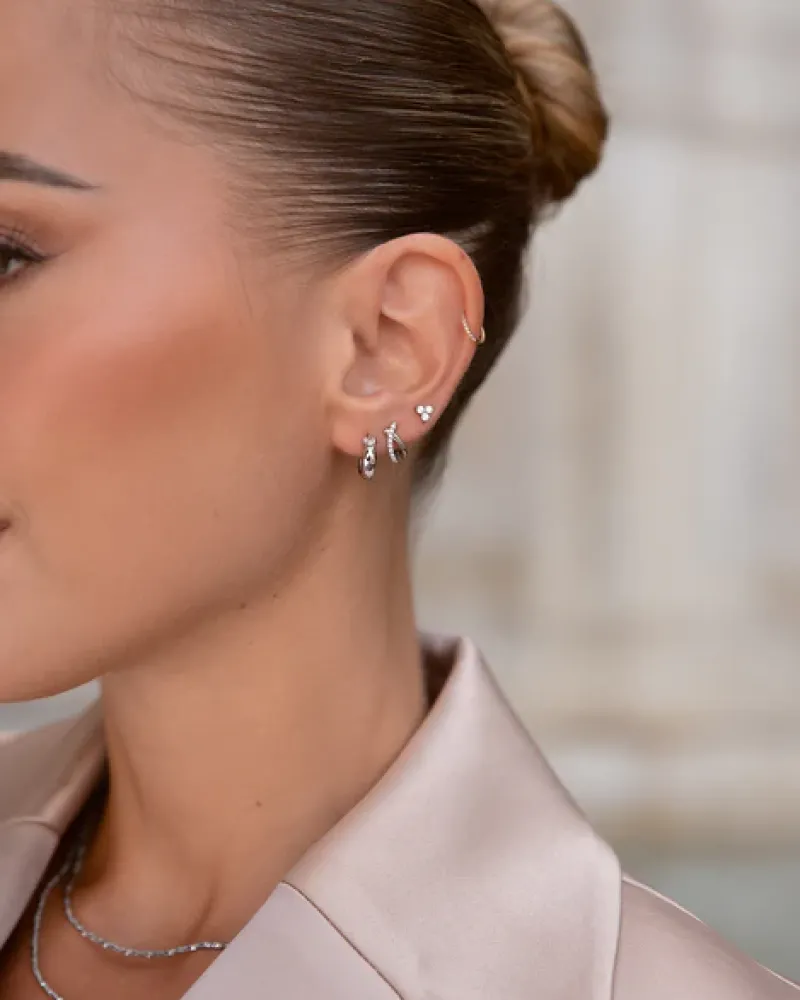 Soleil Hoops Örhängen Silver>Mockberg Sale