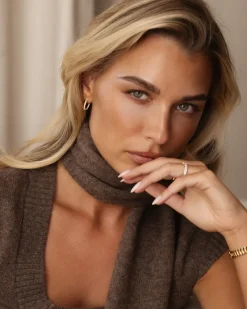 Sparkle Medium Hoops Örhängen Guld>Mockberg Hot