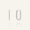 Sparkle Medium U-Hoops Örhängen Silver>Mockberg Online