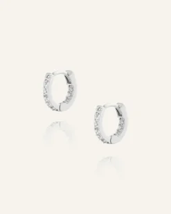 Sparkle Mini Hoops Örhängen Silver><noscript><img width=