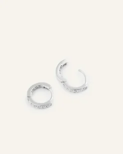 Sparkle Mini Hoops Örhängen Silver><noscript><img width=