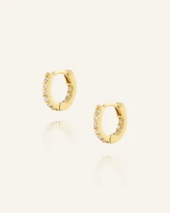 Sparkle Mini Hoops Örhängen Guld><noscript><img width=