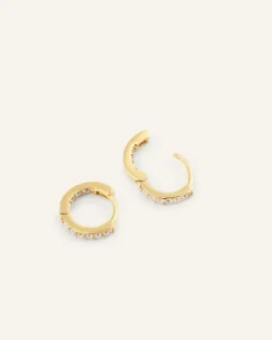 Sparkle Mini Hoops Örhängen Guld><noscript><img width=