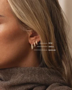 Sparkle Mini Hoops Örhängen Guld><noscript><img width=