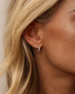 Sparkle Small Hoops Örhängen Silver><noscript><img width=