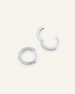 Sparkle Small Hoops Örhängen Silver><noscript><img width=