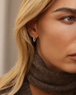 Sparkle Small Hoops Örhängen Guld>Mockberg New