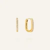 Sparkle Small U-Hoops Örhängen Guld>Mockberg Online