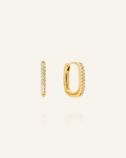 Sparkle Small U-Hoops Örhängen Guld>Mockberg Online