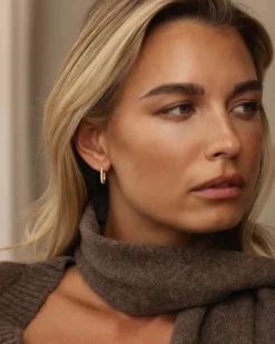 Sparkle Small U-Hoops Örhängen Guld><noscript><img width=