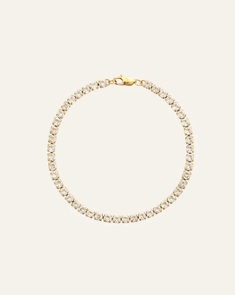 Mockberg Tennis Guld>Armband