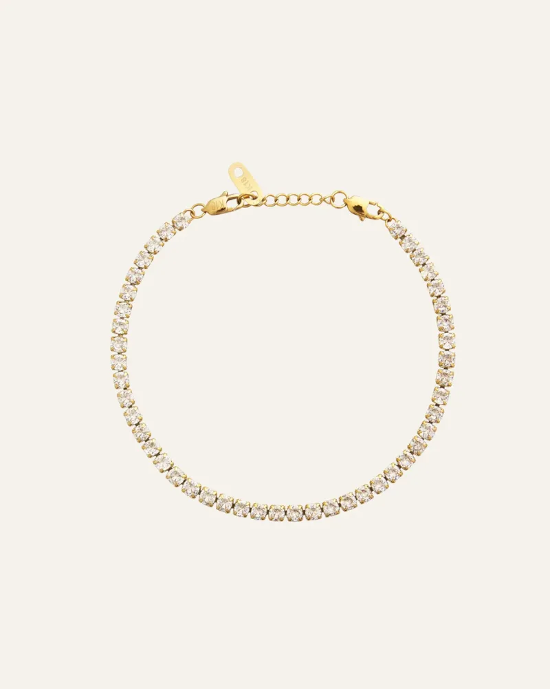 Mockberg Tennis Guld>Armband