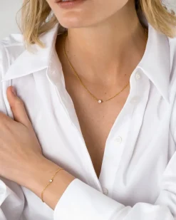 Mockberg Thin Diamond Guld>Halsband Clearance