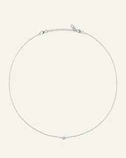 Mockberg Thin Diamond Silver>Halsband Online