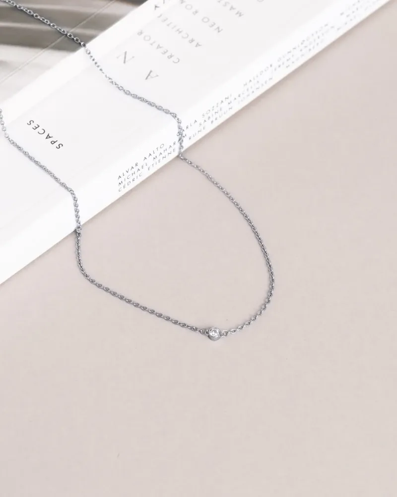 Mockberg Thin Diamond Silver>Halsband Online