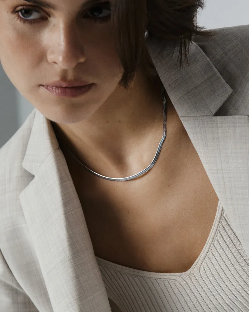 Mockberg Thin Snake Silver>Halsband Online