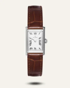 Mockberg Timeless Brown Leather Silver Watch MB0248>Klockor