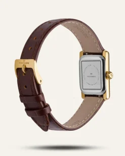 Mockberg Timeless Brown Leather Gold Watch MB0247>Klockor Best