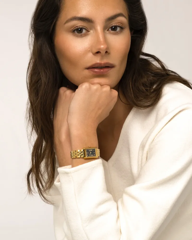 Mockberg Timeless Gold Noir MO243>Klockor Hot