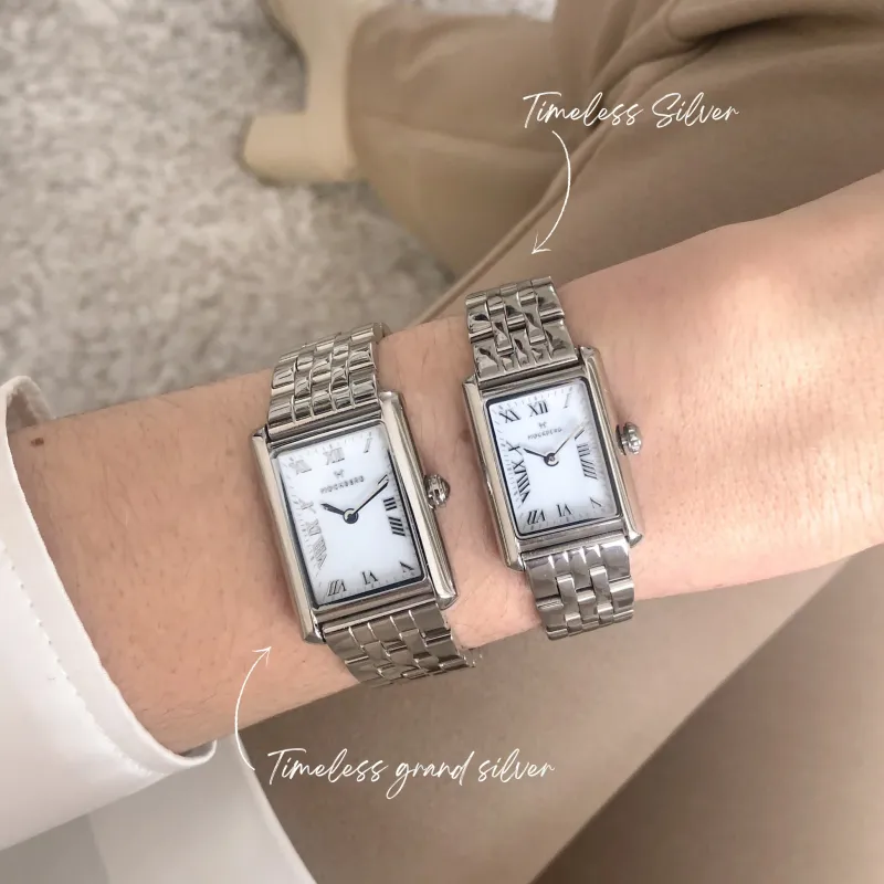 Mockberg Timeless Grand Silver MO312>Klockor Hot
