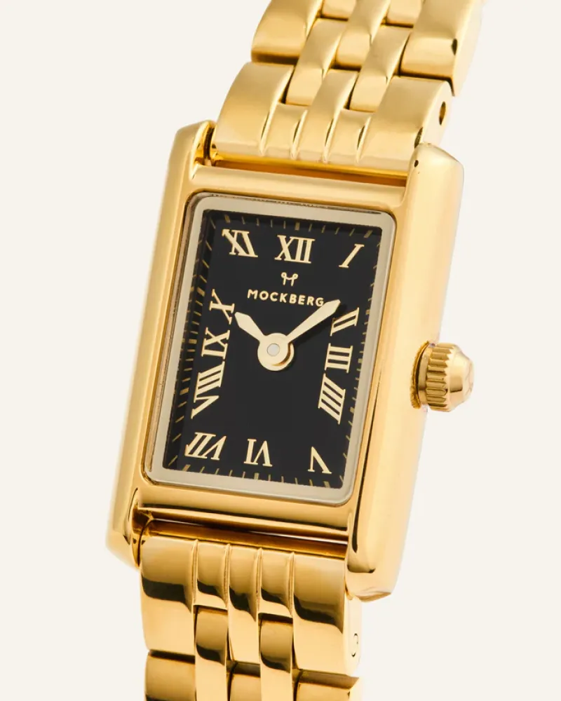 Mockberg Timeless Petite Klocka Guld Noir MB1775>Klockor Best