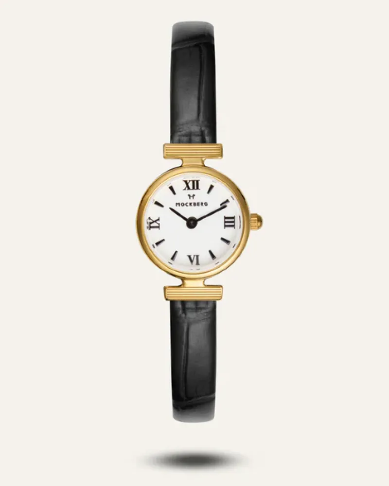 Mockberg Vintage Leather Gold Watch MB0249>Klockor Hot