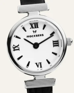 Mockberg Vintage Leather Silver Watch MB0250>Klockor Online