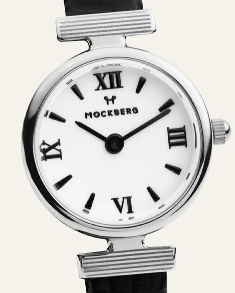 Mockberg Vintage Leather Silver Watch MB0250>Klockor Online