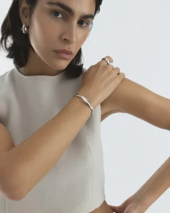Mockberg Wavy Bolded Cuff Silver>Armband Online