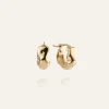 Wavy Bolded Mini Örhängen Hoops Guld>Mockberg Sale