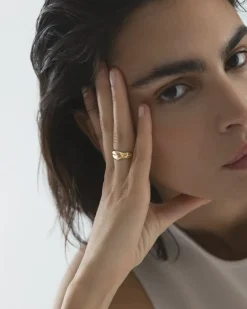 Wavy Bolded Ring Guld>Mockberg Sale