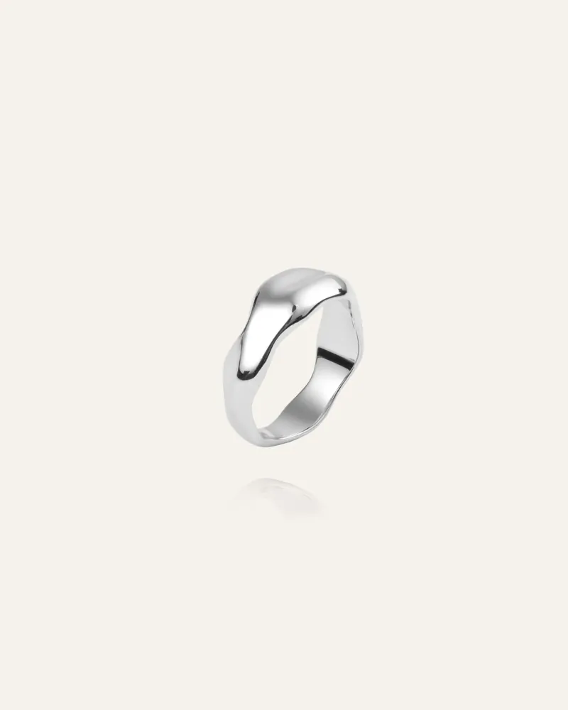 Mockberg Wavy Bolded Ring Silver>Armband Sale