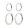 PILGRIM Ariella Hoop 2-pack Örhängen Silver 612216003>ÖRHÄNGEN Discount