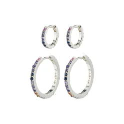 PILGRIM Reign Hoop 2-pack Örhängen Silver 662416803>ÖRHÄNGEN