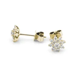 Örhängen i 18K Guld med 0.50ct TW/SI Diamanter – MSF07G> Hot