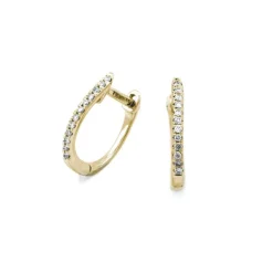Örhängen i 18K Guld med 0.07ct TW/SI Diamanter – MSF51G> Clearance