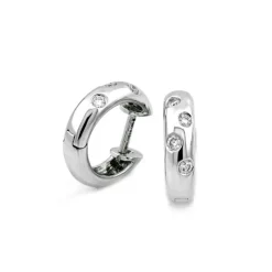 Örhängen i 18K Vitguld med 0.13ct TW/SI Diamanter – MSF56W> Hot