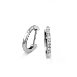 Örhängen i 18K Vitguld med 0.09ct TW/SI Diamanter – MSF58W>