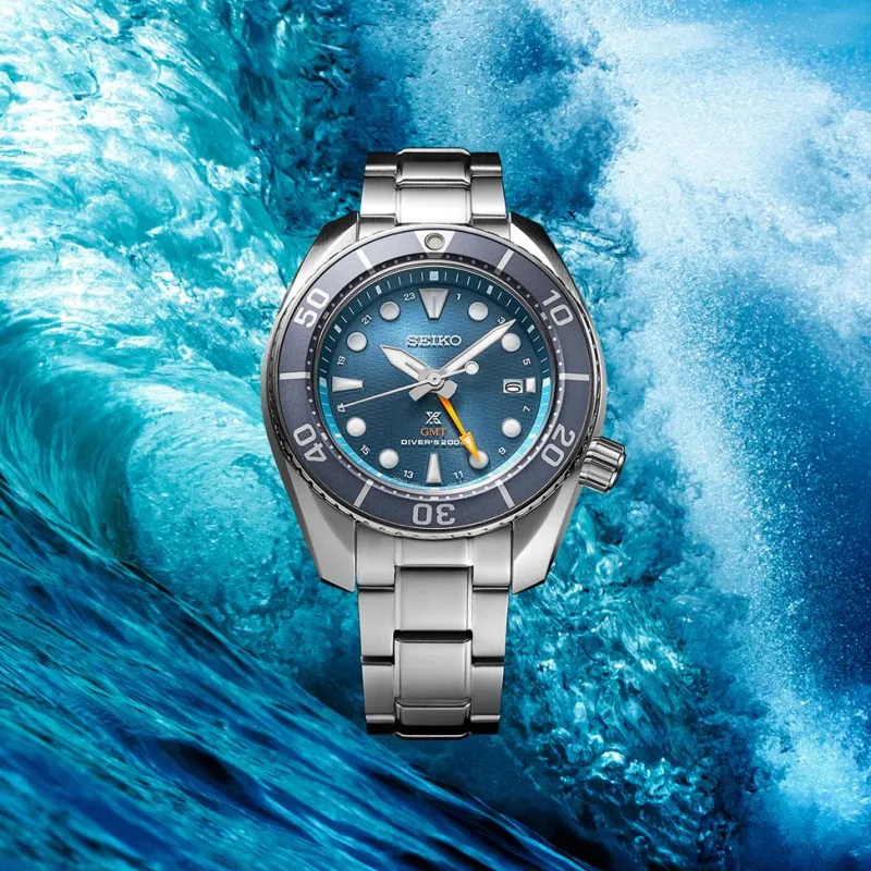 Seiko Prospex Diver Solar GMT Aqua ‘SUMO’ 45mm SFK001J1> Sale