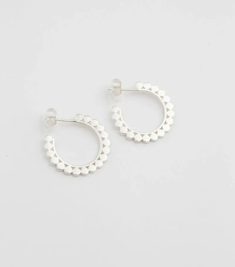 Syster P Beaches Small Flat Dots Silver>Örhängen Discount