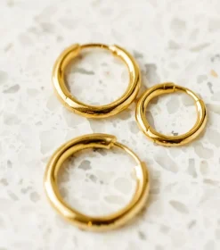 Syster P Beloved Fat Medium Hoops Guld>Örhängen Sale