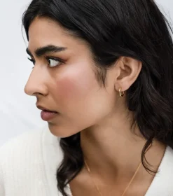 Syster P Beloved Fat Medium Hoops Guld><noscript><img width=