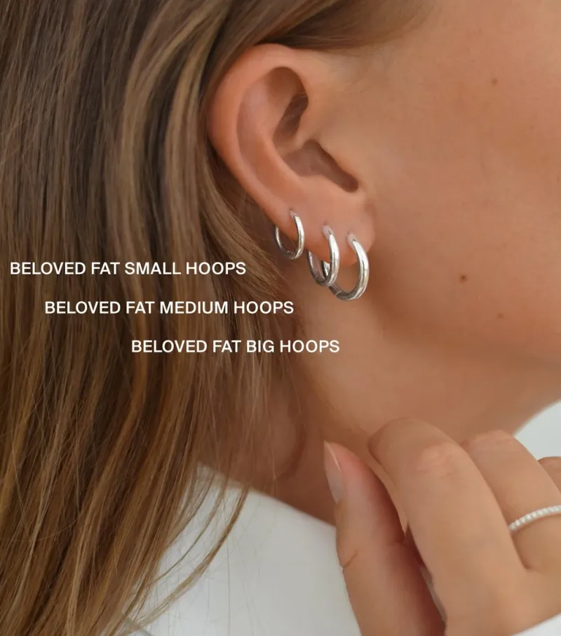Syster P Beloved Fat Small Hoops Silver>Örhängen Sale
