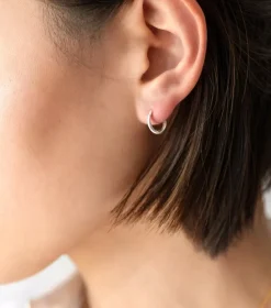 Syster P Beloved Fat Small Hoops Silver><noscript><img width=