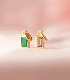 Syster P Beloved Squared Hänge Green Onyx Guld><noscript><img width=